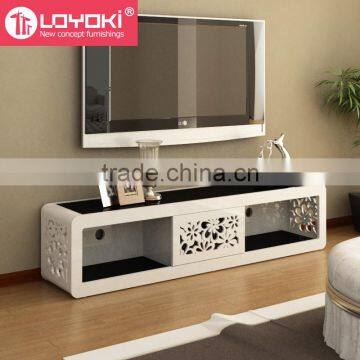 New Design Beautiful Carving Flower TV Console With Drawer Eco-friendly Wood Furniture Easy Assembly Living Room Furniture photo-5