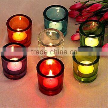 Sprayed colorful votive glass candle holder cheap price high quality