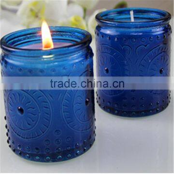 Wax Candle Jar Glass Candle Jar,color Candle Glass,tea Light Holder photo-3