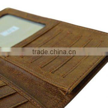 Promotion Gifts Crazy Horse Leather Long Credit Card Wallet Men With Coin Pocket photo-5