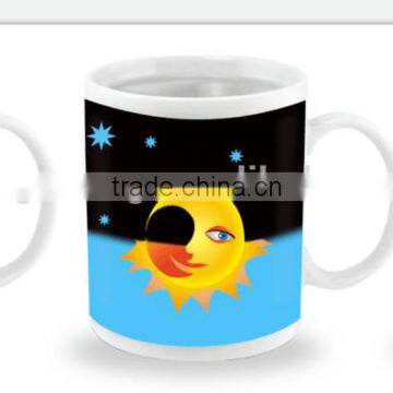 2017 good sale 11oz heat color changing mug with customized