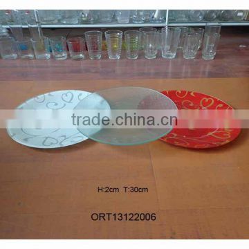 simple 30cm glass plate,dinner plate