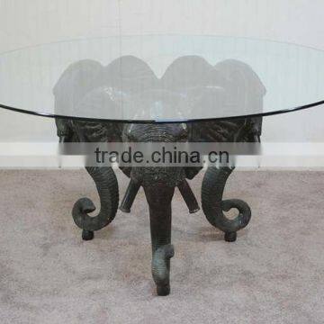 Home Decoration Art Metal Craft Elephant Head Bronze Table photo-4