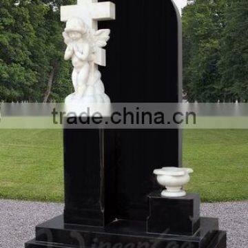 Stone Carvings and Sculptures Hand Carved White Angel Gardening Marble for Cemetery photo-3