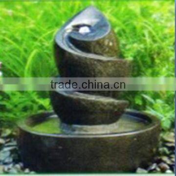 fish shape granite stone wedding led water fountain decoration