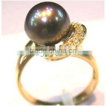 Purple Pearl Ring Tahitian Ring photo-2