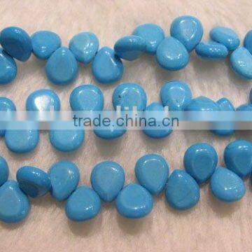 blue teardrop natural loose turquoise beads