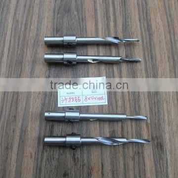 Threaded shank solid step drills