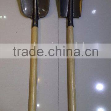 Portable farm tools and names shovel head with wooden handle