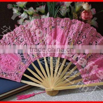 100% Cotton Hand Made Battenburg Lace Fan