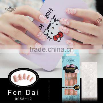 New design different sizes DIY pink soft nail art tips