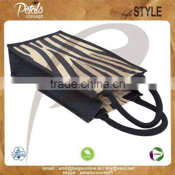 PP Laminated Jute Two Bottle Wine Bag With Padded Rope Handle photo-3