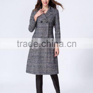 High Quality Low MOQ Fabulous Newest Fashion Design Grey Color Midi Length Women Coats Winter 2015 photo-5
