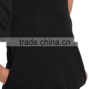 2015 Round Neck Solid Black Sleeveless Elegant Womens Casual Dress Wholesale photo-2