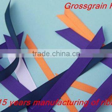 Colorful Solid Colors Grossgrain Ribbon for Garment Accessories