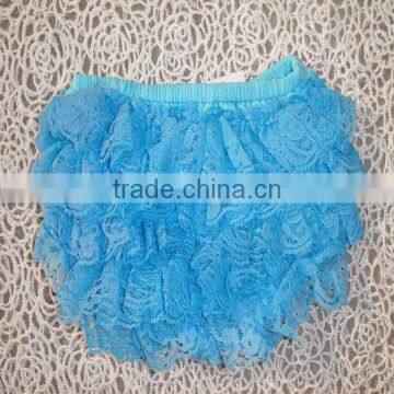 Lovely Kids Ruffle Underwear Triple Lace Ruffle Shorts Persnickety Remake Bloomers for Baby photo-5