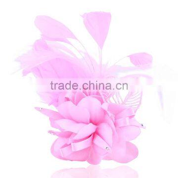 Feather Brooch Clip Applique,Steampunk Feather Brooch,Custom Korean Feather&Cloth Clasp photo-3