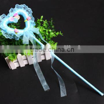 New design kids love heart magic sticks children loved lace fairy stick for 2016 party favor products