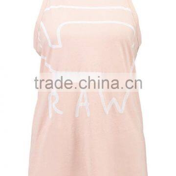 MGOO Wholesale Sublimation Printing Loose Fit Tank Tops For Women Drop Armhole Racer Back Singlet photo-5