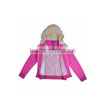 Newest Design Women's Two Color High Quality Printing Nylon Jacket With Hood photo-2
