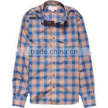 wholesale short sleeve flannel shirt men manufacturer