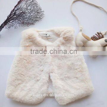 Girl Winter White Faux Fur Clothes 2016 New Brand Girls Fur Vest Waistcoat Comfortable Toddler Baby Kids Fur Vests Coat Clothes photo-2