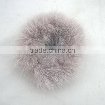 Myfur Women Grey Fashion Fur Hair Accessaries With Elastic Band photo-4