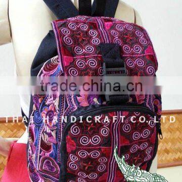 Embroidered HMONG HILL TRIBE Backpack School Bag Travel Bag Unisex Bag