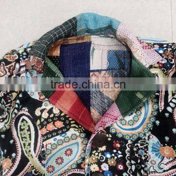 Vintage Kantha Jacket Reversible photo-3