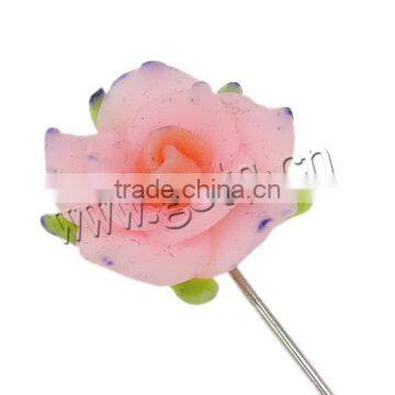 Gets.com iron flower stick pin brooch