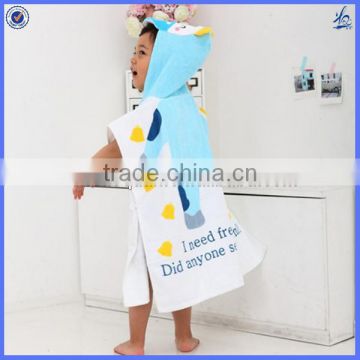 Hot selling kids poncho beach towel and photo printing beach towel or beach towel wrap