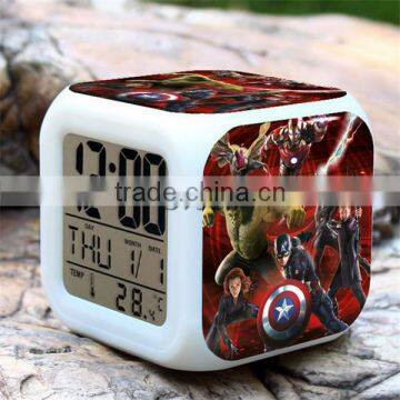 The Avenger Digital Alarm Clock LED Clocks Colorful Change Alarm Clocks for Children photo-4