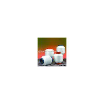 spandex covered polyester yarns