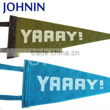 OEM 8X18inch Hanging Custom Design Both Side Heat Transfer Printing Felt Pennant Flag For Decoration