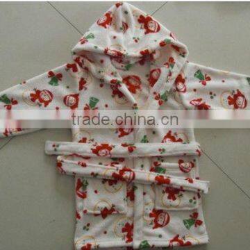 Cartoon Baby Coral Fleece Bathrobe