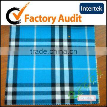 blue and black check fabric