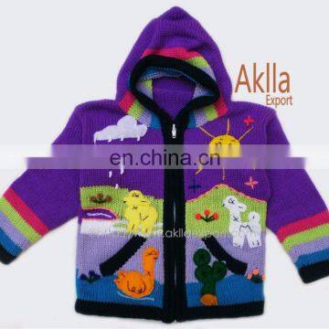 Peruvian Children Sweater New 2017. Hand Embroidered photo-2