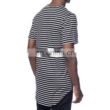 Popular 2017 Long Black Striped Tee photo-2