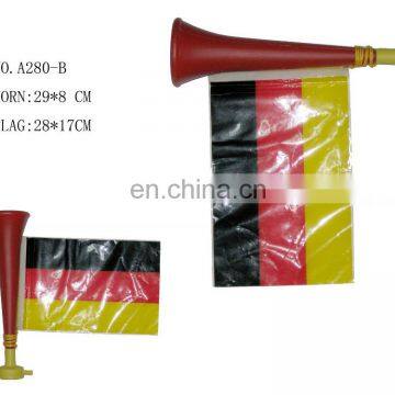 German fan plastic french horn with flag