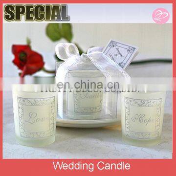 Silver LOVE letter Glitter Candle wedding favors