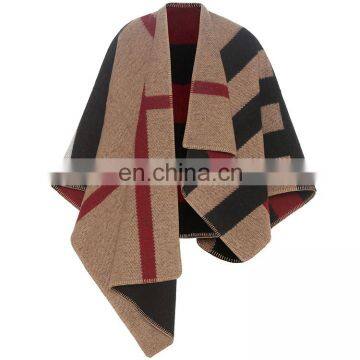 2017 woolen Sweater Poncho designs for ladies of wholesale boutique clothing from China as Knit Women Shrug