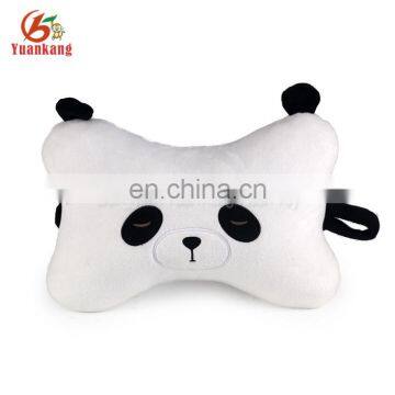 Plush panda bone shape soft car seat neck stuffed pillow