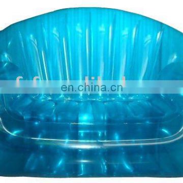 Inflatable Double Transparent camping Blue Sofa