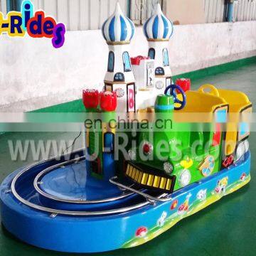 Coin operated Electric green train car games for kids