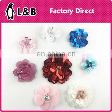 3D flower Sequin beads PET Rose Flower patches