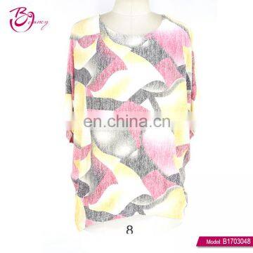 Classy Crew Neck Polyester Fiber Knitted Fashion Women Blouse