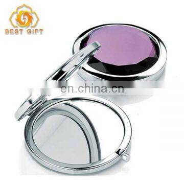 Hot Fashion Zinc Alloy Crystal Compact Mirror