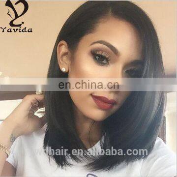 human hair lace front wig 100 brazilian virgin hair full lace wigs Glueless bob style human hair wig