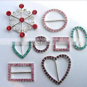 Bling colorful rhinestone buckles metal jewelry accessories