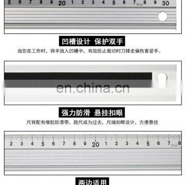 Customized Aluminium Multifunction Safety Cutting and Measuring Ruler photo-2